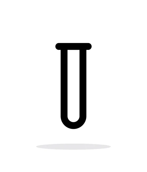 Tube à essai vide icône simple sur fond blanc . — Image vectorielle