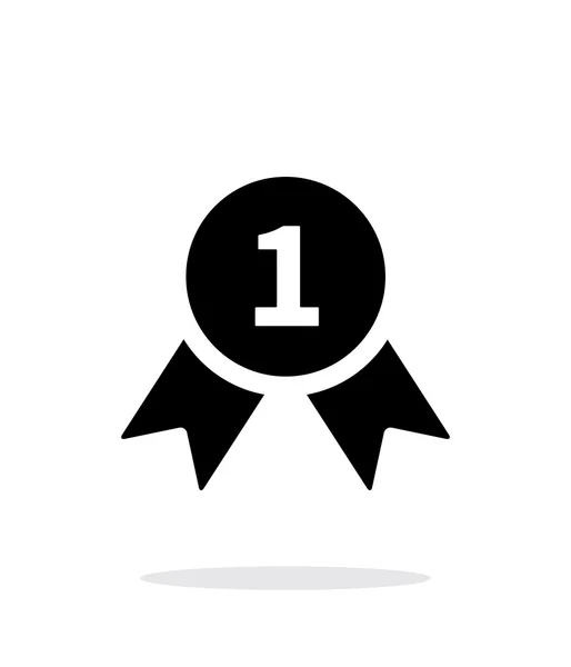 Medaglia premio semplice icona su sfondo bianco . — Vettoriale Stock