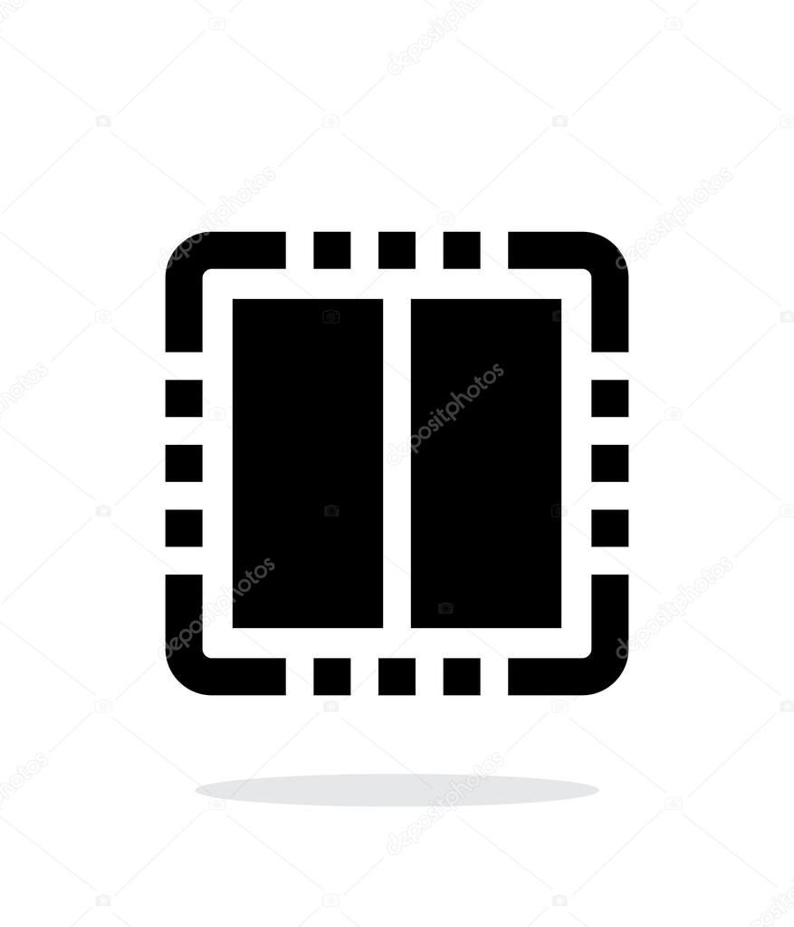 Dual Core CPU simple icon on white background.