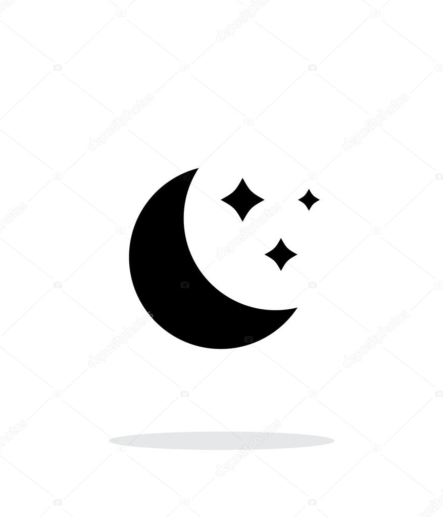 Moon simple icon on white background.