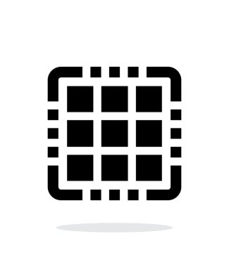 Beyaz arka plan üzerinde çok çekirdekli Cpu basit simgesi.