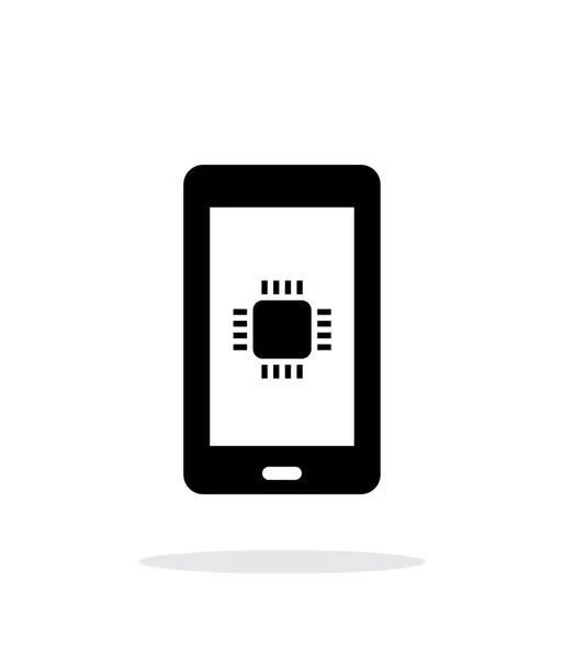 Telefono CPU semplice icona su sfondo bianco . — Vettoriale Stock