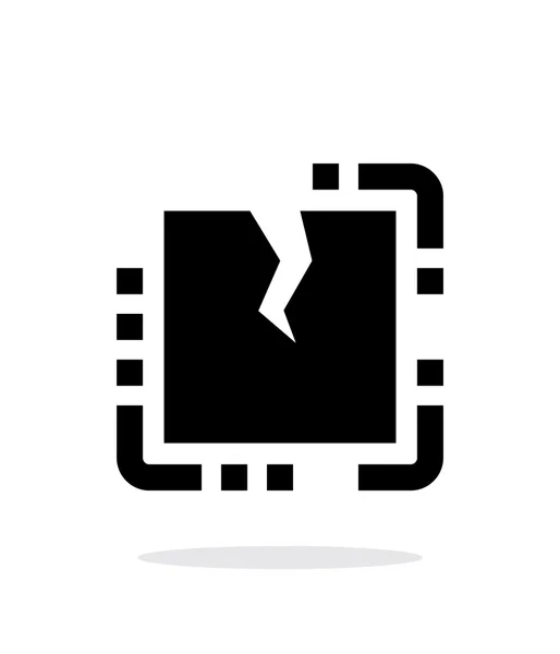 Broken CPU simple icon on white background. — Stock Vector