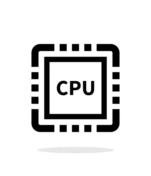 CPU enkel ikon på vit bakgrund. — Stock vektor