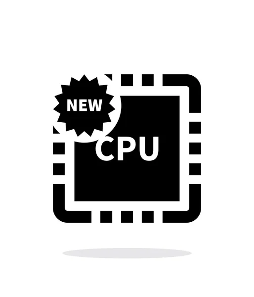 Ny Cpu enkel symbol på vit bakgrund. — Stock vektor