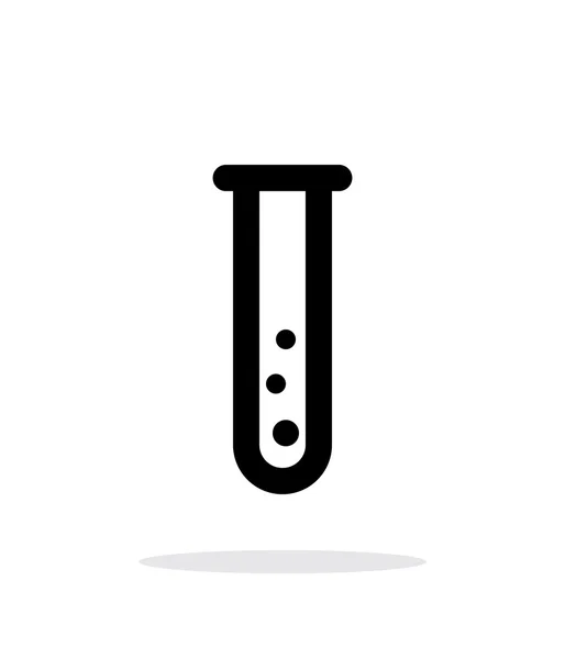 Tubo de ensayo con icono de gas simple sobre fondo blanco . — Archivo Imágenes Vectoriales