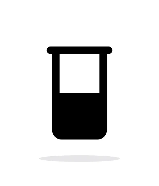 Sticlă de laborator pictogramă simplă pe fundal alb . — Vector de stoc