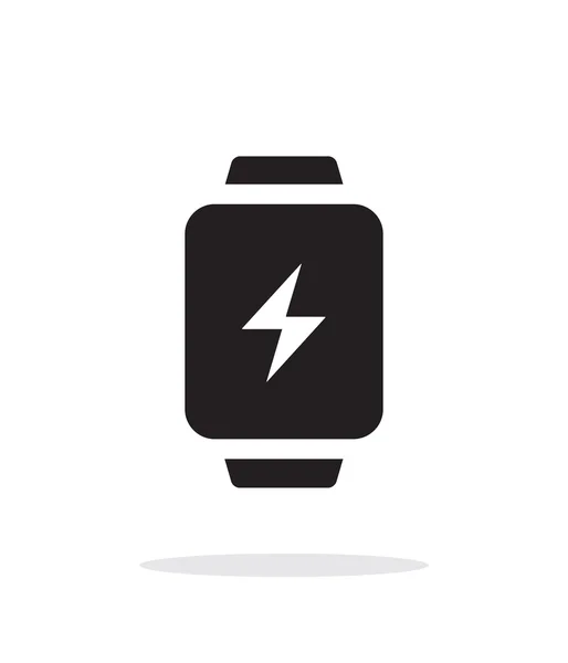 Cargar signo en el icono simple reloj inteligente sobre fondo blanco . — Vector de stock