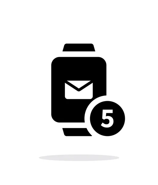 E-Mail-Benachrichtigung auf Smart Watches einfaches Symbol auf weißem Hintergrund. — Stockvektor