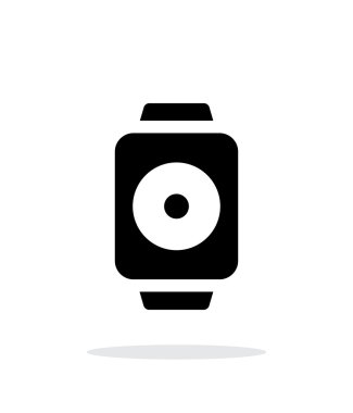 Beyaz arka plan üzerinde akıllı izle basit simgesine uzaktan kumanda.