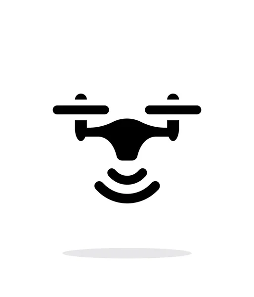 Icono simple de quadcopter inalámbrico sobre fondo blanco . — Archivo Imágenes Vectoriales