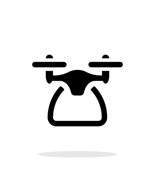Quadcopter vista lateral ícone simples no fundo branco . — Vetor de Stock