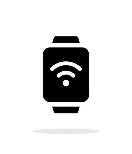 Wireless payment on smart watch simple icon on white background. — Stock Vector