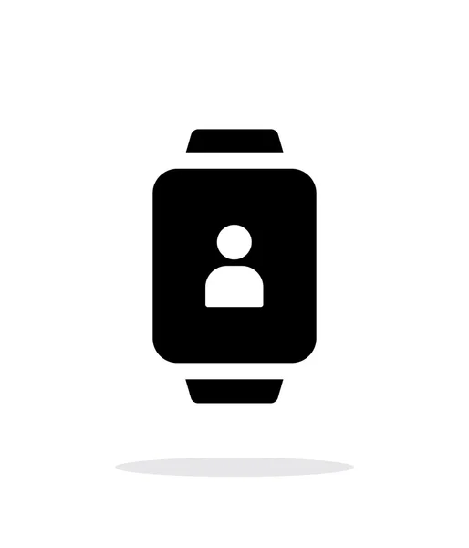 Gebruikersaccount op slimme horloge eenvoudig pictogram op witte achtergrond. — Stockvector