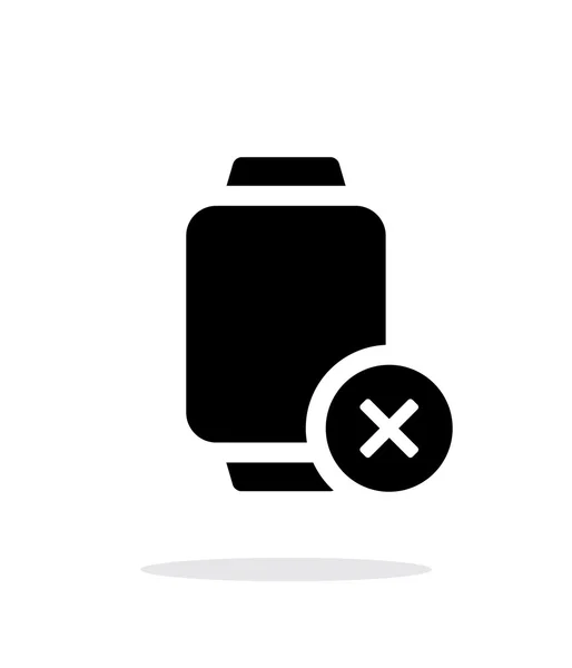 Cancel sign on smart watch simple icon on white background. — Stock Vector