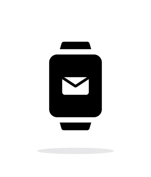 Mail no ícone simples relógio inteligente no fundo branco . — Vetor de Stock
