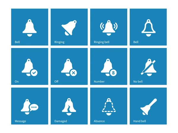 Ringing icons on blue background. — Stock Vector