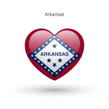 Arkansas devlet sembolü seviyorum. kalp bayrak simgesi.
