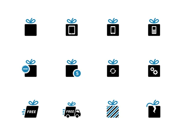 Gift box icons, holiday presents. — Stock Vector