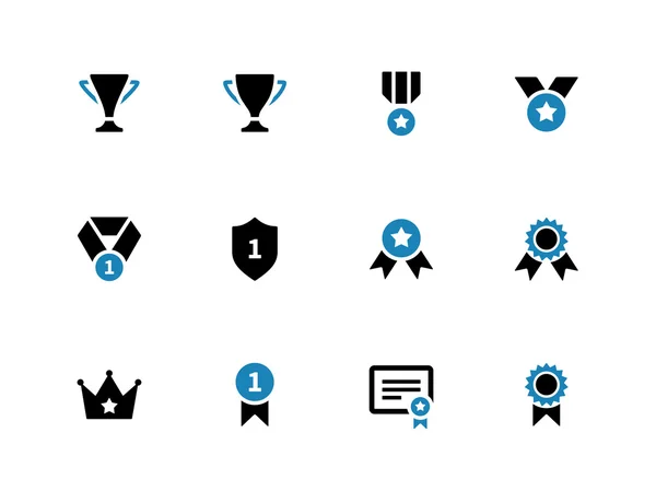 Trophy duotone icons on white background. — Stock Vector