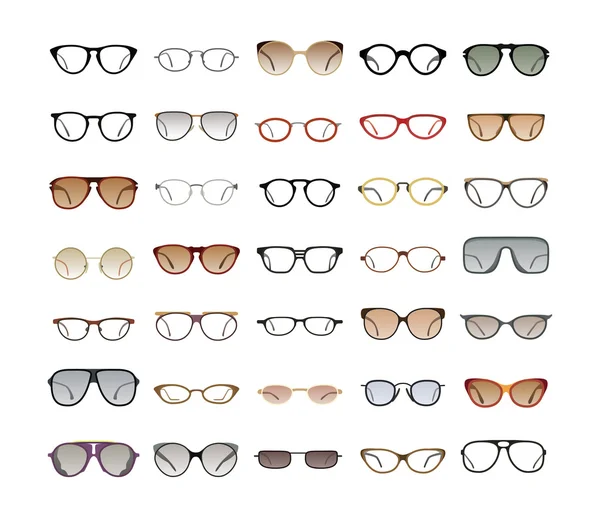 Barevné brýle na bílém pozadí. — Stockový vektor