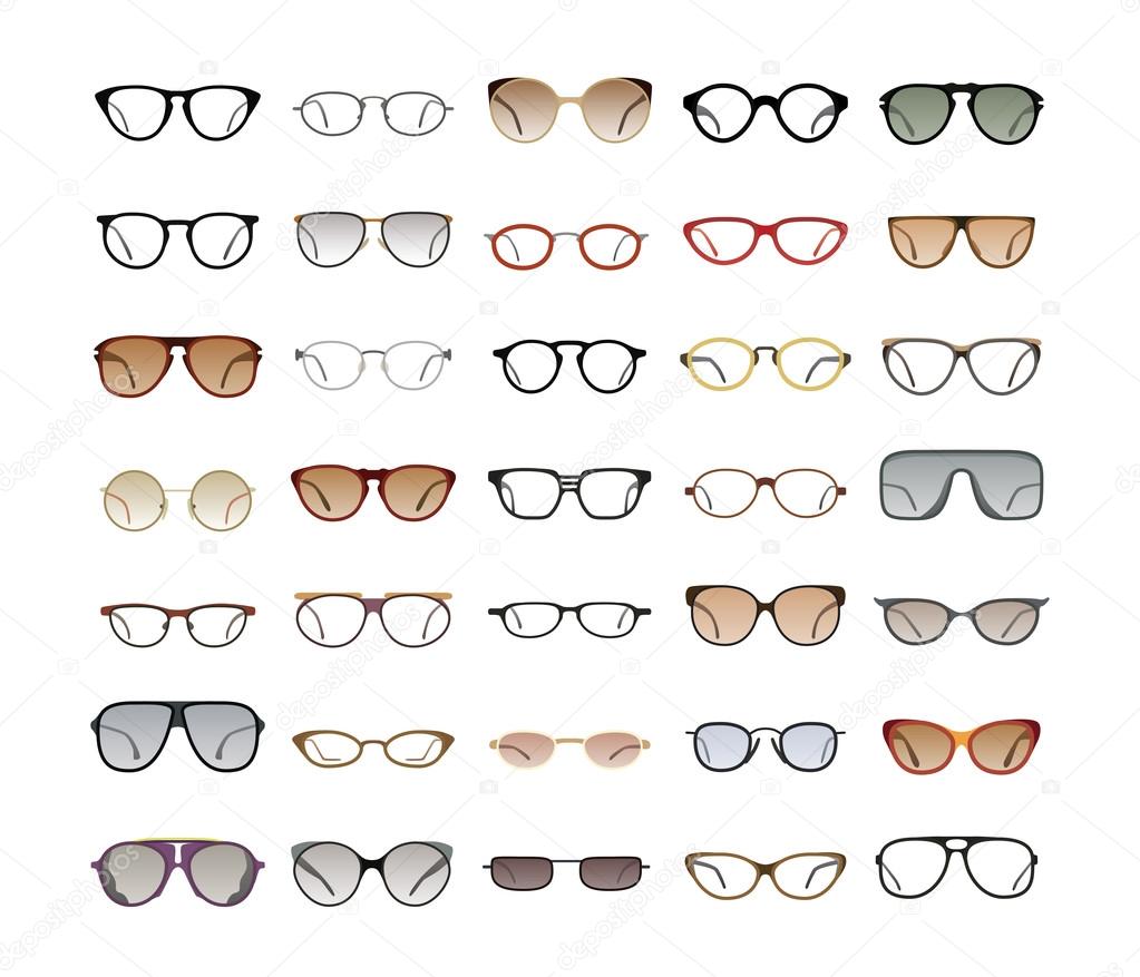 different shapes of goggles