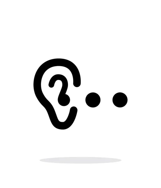 Hearing abstract simple icon on white background. — Stock Vector