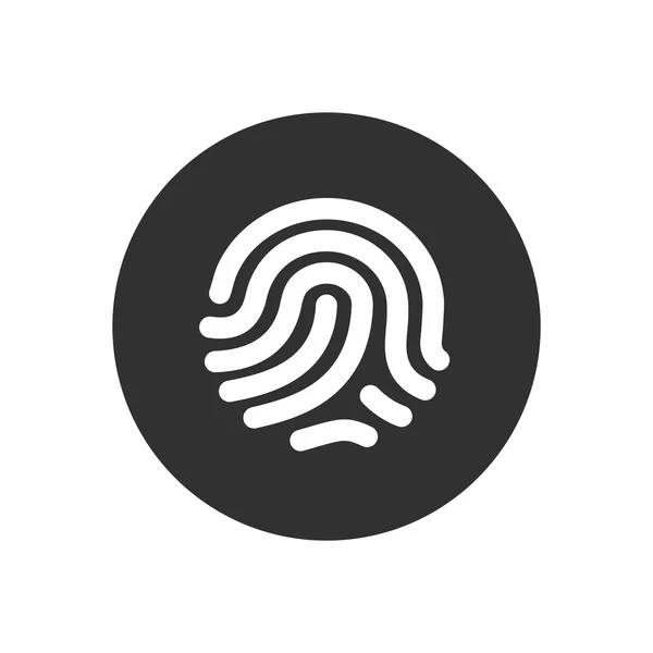 Fingerprint identification system. ID touching secure — Διανυσματικό Αρχείο