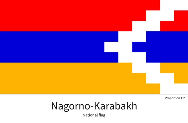 National flag of Nagorno-Karabakh with correct proportions, element, colors — ストックベクタ