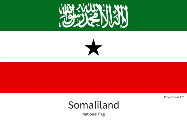 Bandera nacional de Somalilandia con proporciones correctas, elemento, colores — Archivo Imágenes Vectoriales