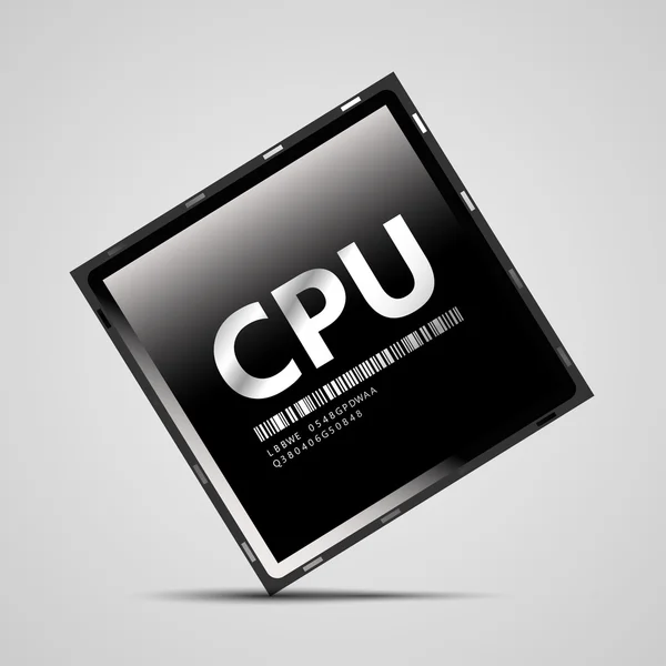 CPU, icône du matériel informatique — Image vectorielle