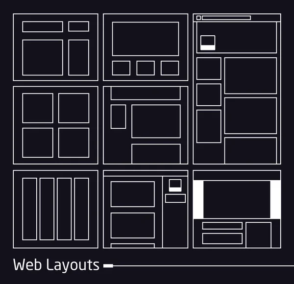 Web layouter för designuppsättning — Stock vektor