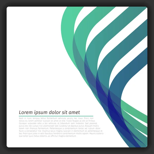 Plantilla de líneas abstractas coloridas — Vector de stock