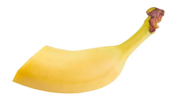 Half Banana White Isolated Background Clipping Path — Stock Photo, Image