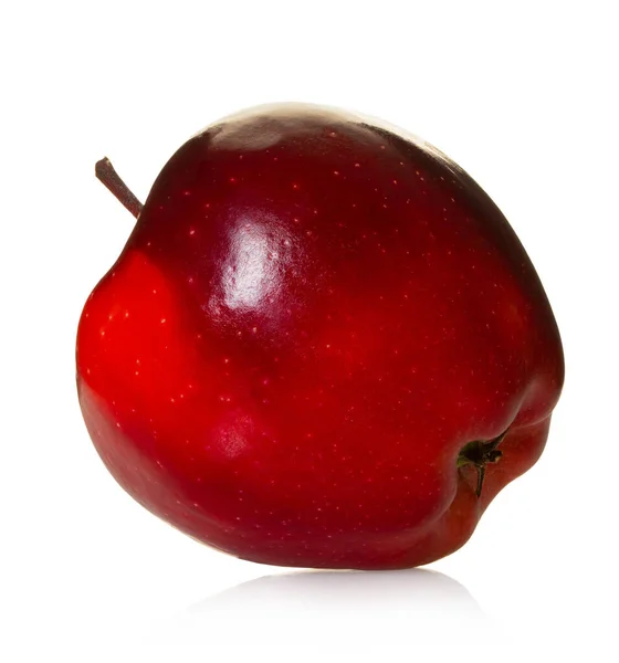 Красный Плод Яблока Белом Изолированном Фоне — стоковое фото