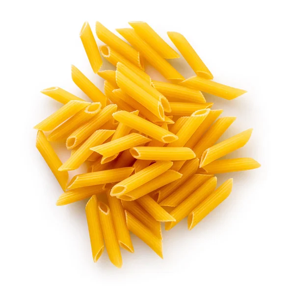 Pasta Ovanifrån Vit Isolerad Bakgrund — Stockfoto