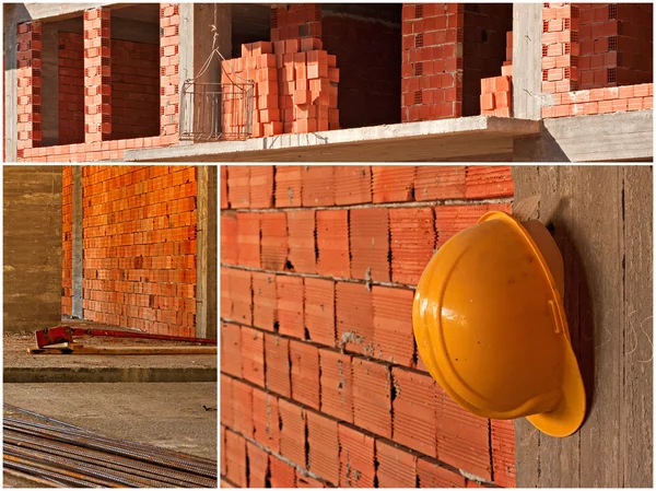 Construction site collage — Stock Photo, Image