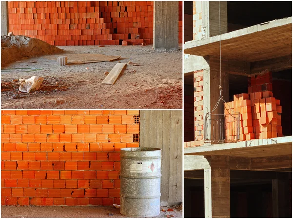 Construction site collage — Stock Photo, Image