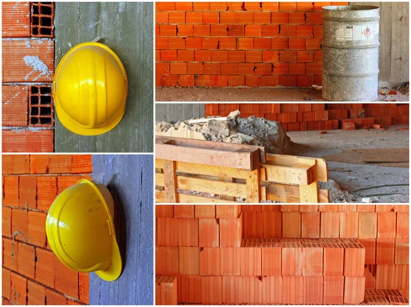 Construction site collage — Stock Photo, Image
