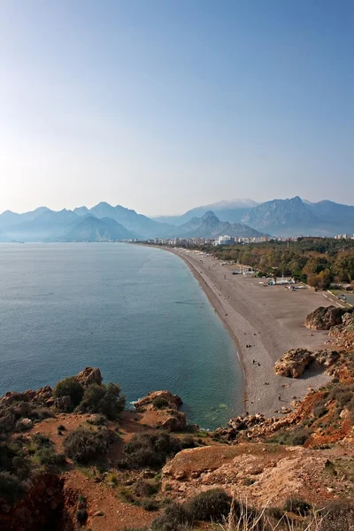 Blick auf antalya beach Turkey — Stockfoto