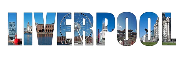 Image of Liverpool inserted into text — Stock Photo, Image