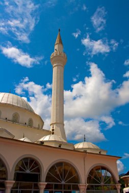Digital painting of a colouful Turkish Mosque clipart