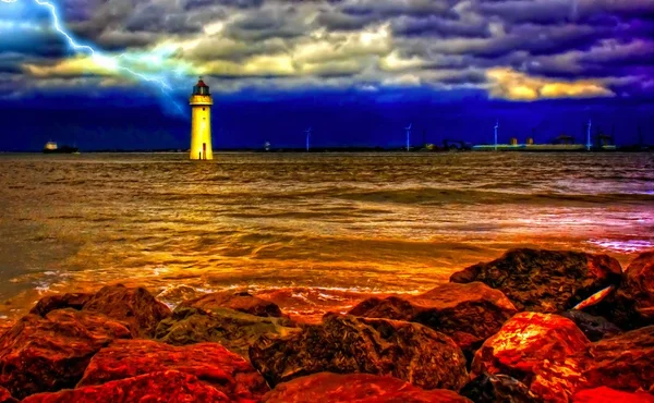 Fort Perch lighthouse — Stock Photo, Image