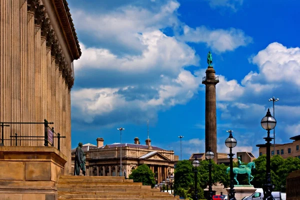 A digitally converted painting St Georges Hall Liverpool — Stock Photo, Image
