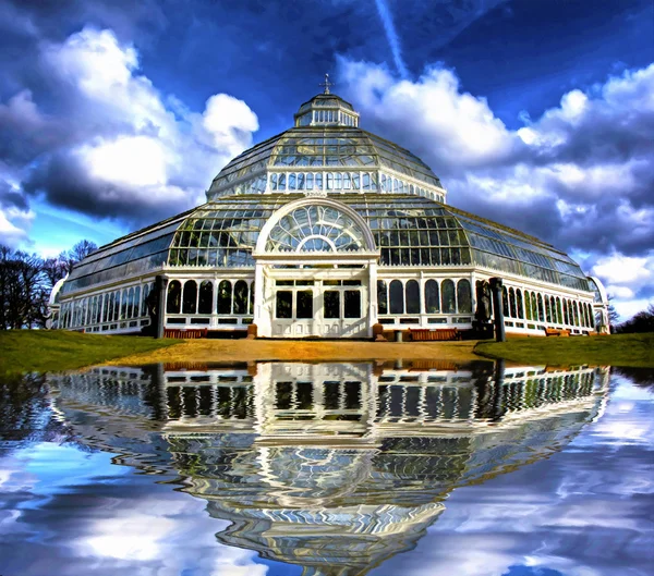 A digital painting of Sefton Park Palm House, Liverpool, England — Stock Photo, Image