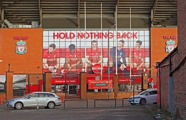 Liverpool Uk 8 januari 2016. De Kop Liverpool Foo ingang — Stockfoto