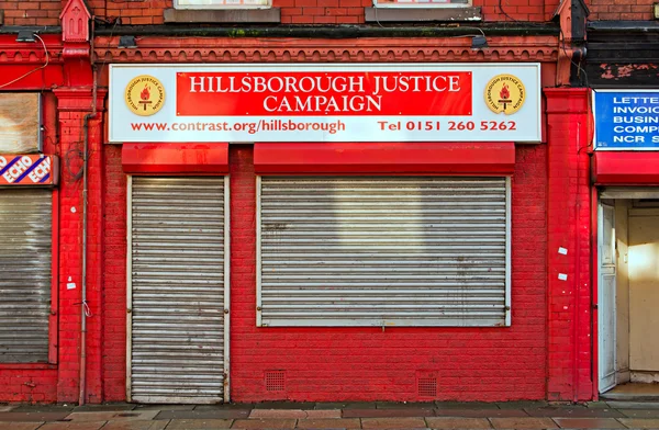 Liverpool Magyarország 2016. január 8., a Hillsborough családok támogatása Stock Fotó