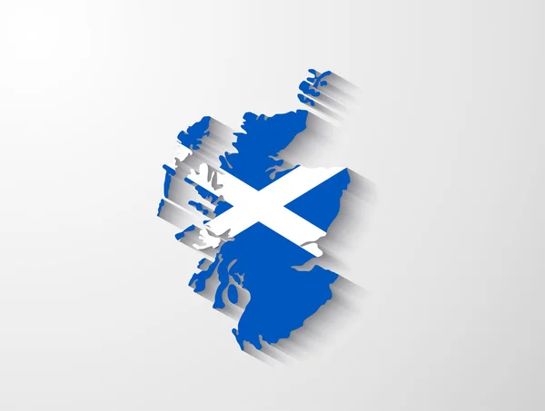 Escocia mapa con efecto sombra — Archivo Imágenes Vectoriales