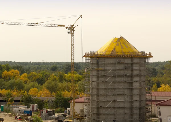 Water tower construction scaffolding — Stock Photo, Image