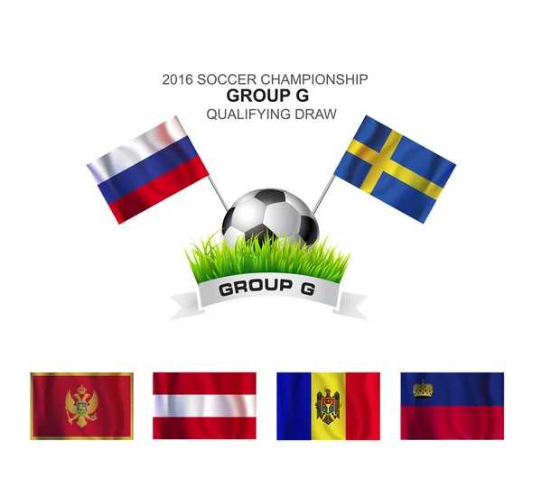 2016 ποδόσφαιρο πρωτάθλημα ομάδας g κατατακτήριες ισοπαλία — Διανυσματικό Αρχείο